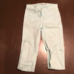 Mint green j brand skinnies
